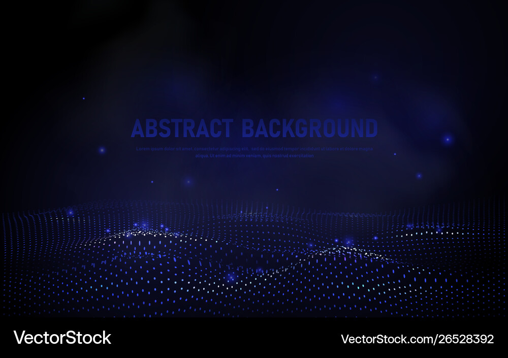 Abstract 3d wave points grid big data background Abstract 3d wave points grid big data background vector image