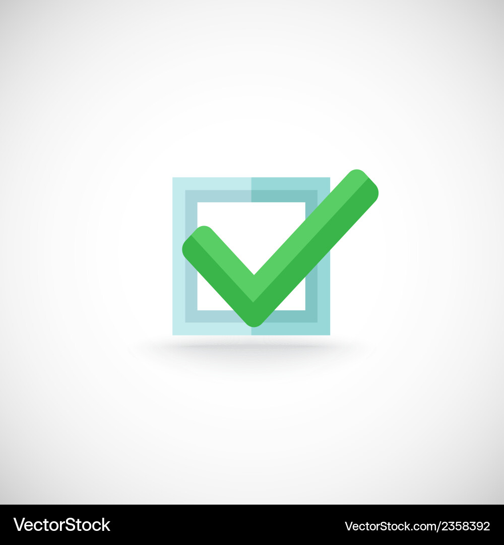 Chek mark web button icon vector image
