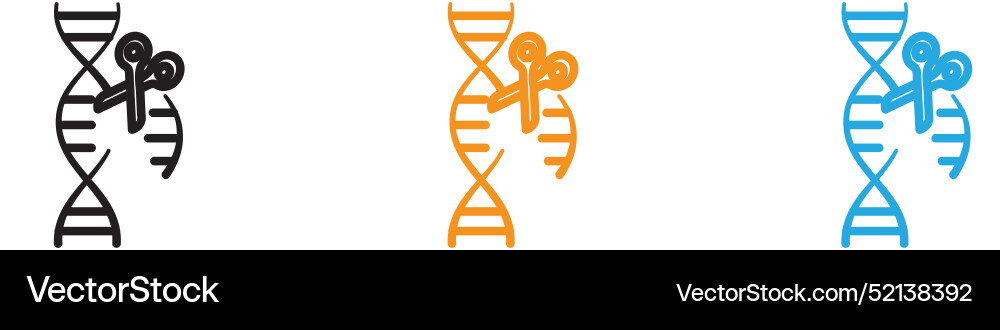 Genome editing logo set collection for web app ui Genome editing logo set collection for web app ui Vector Image