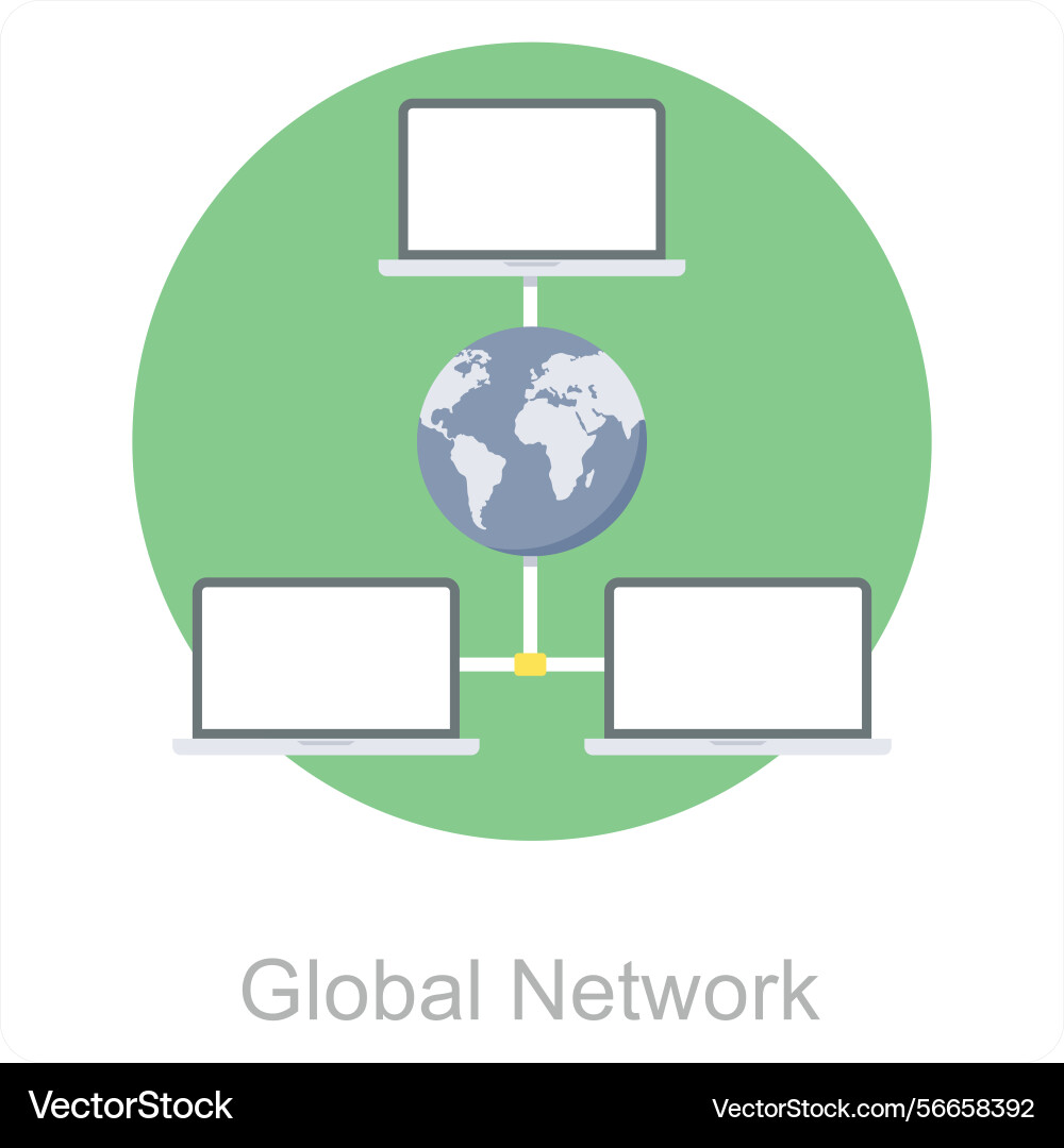 Global network and connection icon concept Vector Image