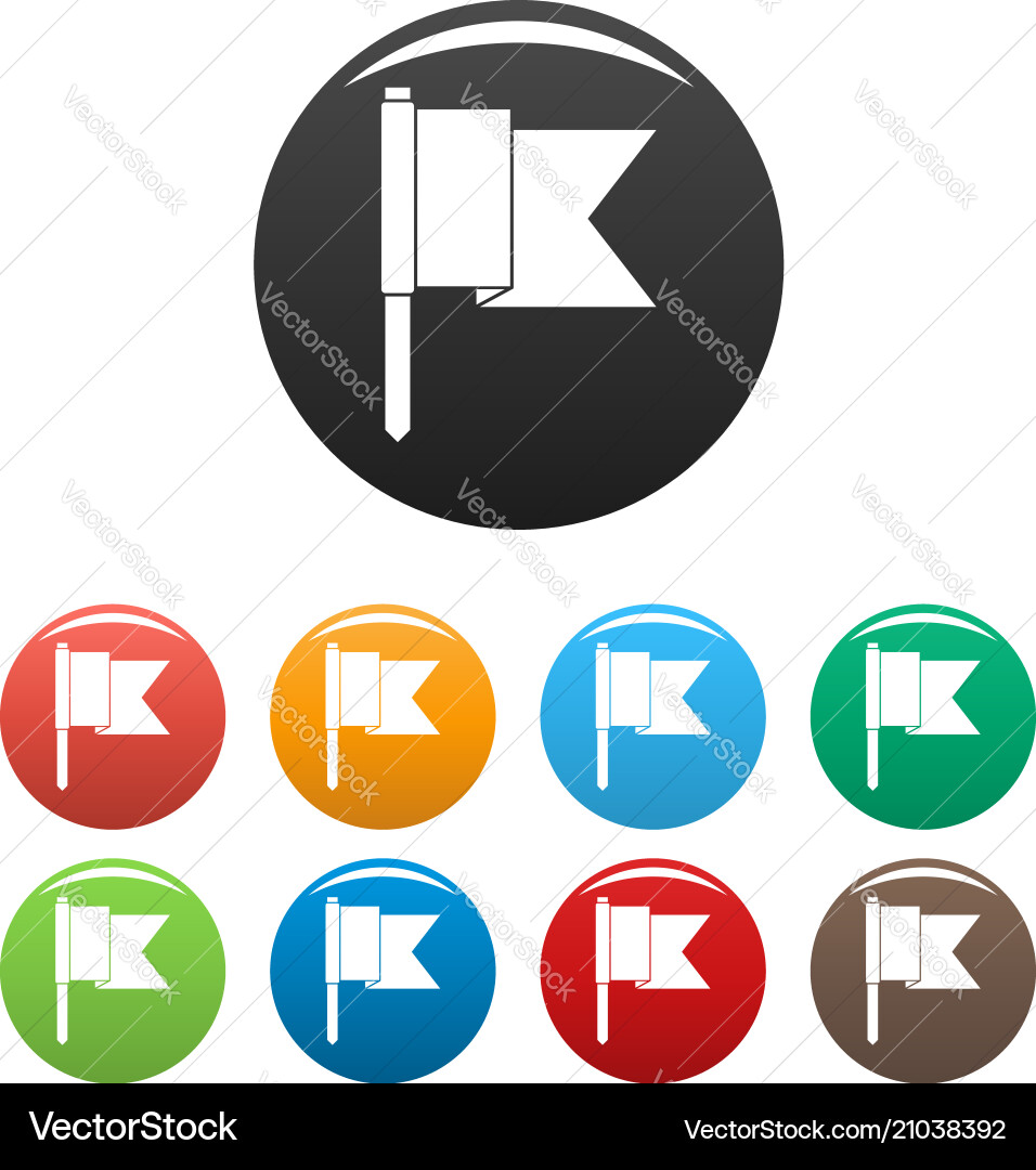 Information flag icons set color Information flag icons set color vector image