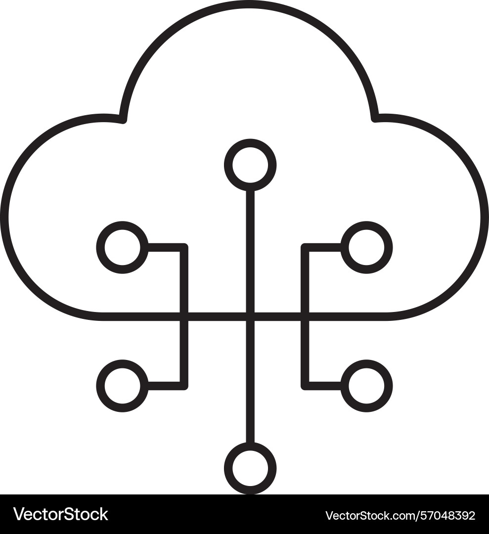 Internet of things iot line icon design Vector Image