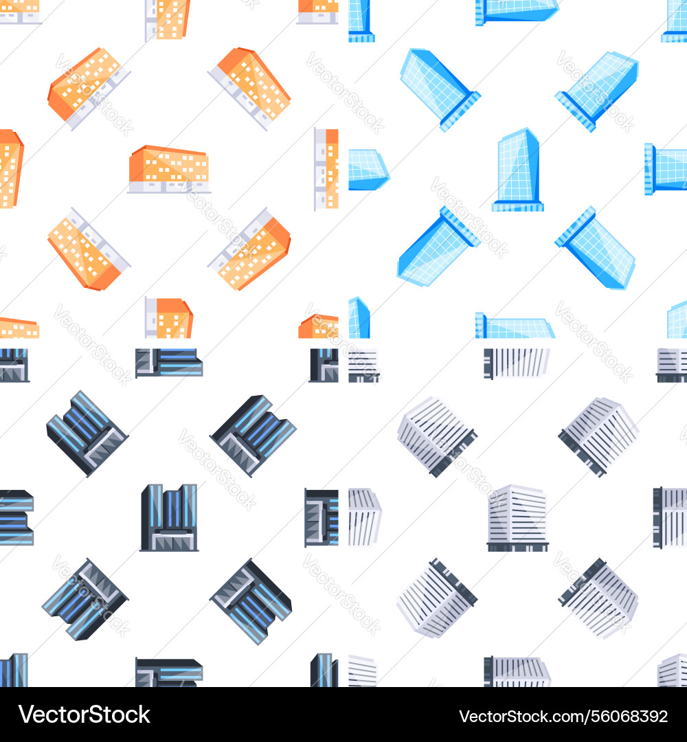 Modern buildings composing a seamless pattern Modern buildings composing a seamless pattern vector image