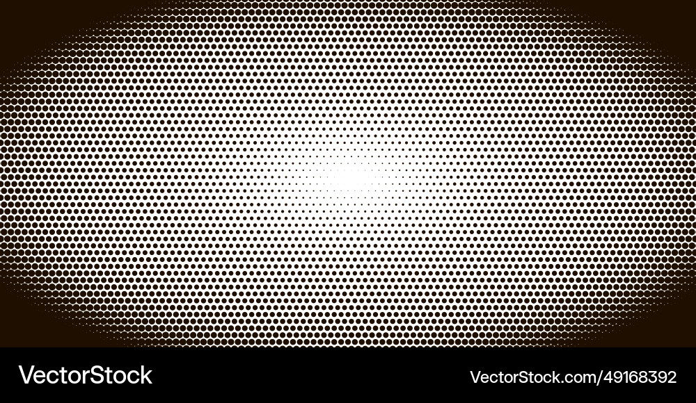 Monochrome pixel halftone ellipse gradient pattern Vector Image