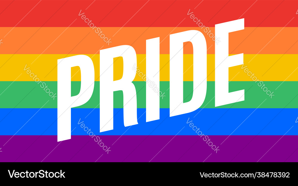 Pride lgbt flag poster banner Pride lgbt flag poster banner vector image
