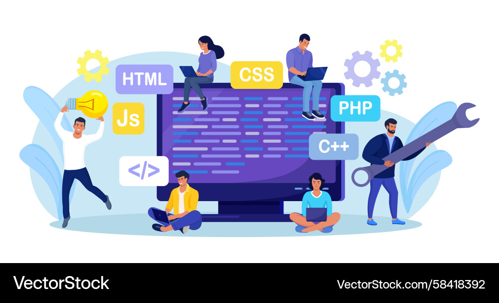 Programming & Technology Development Vector Image