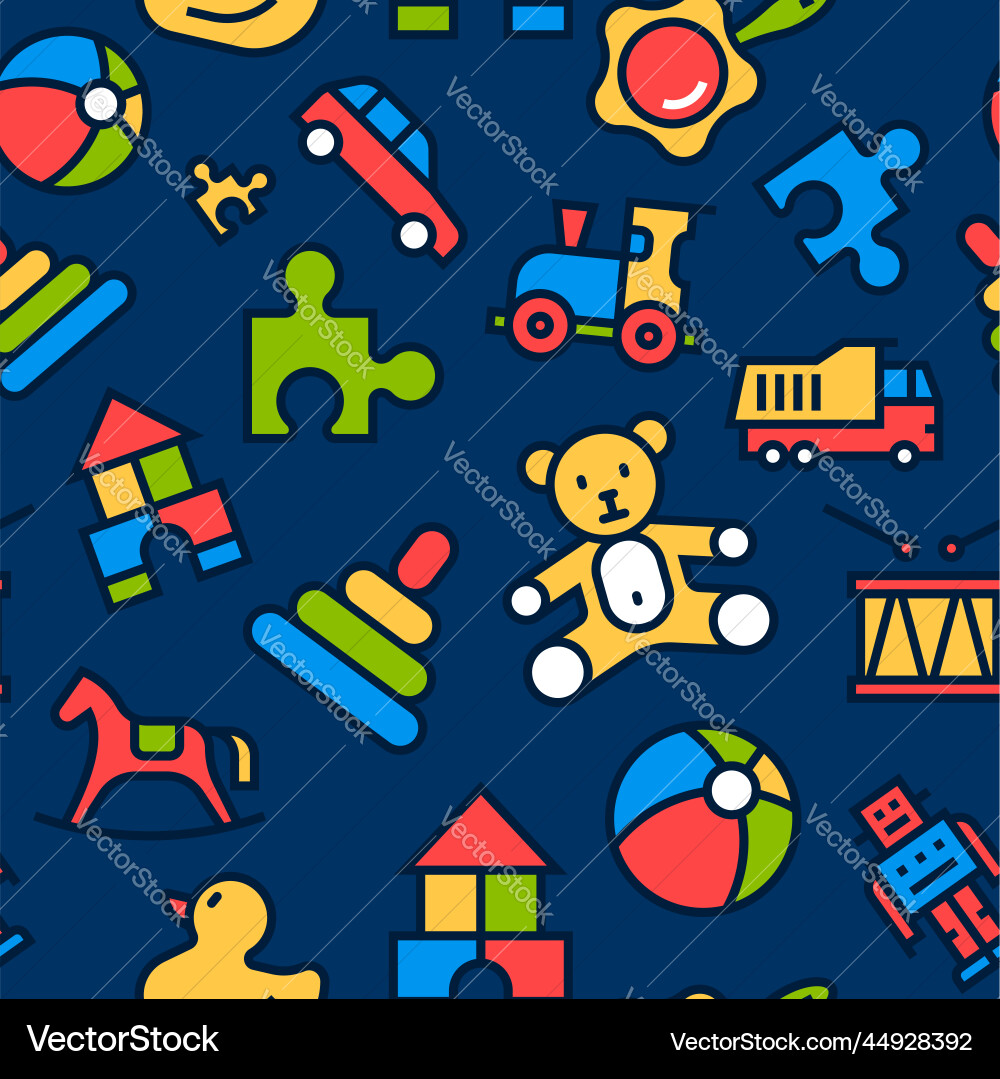 Toys seamless pattern vector image