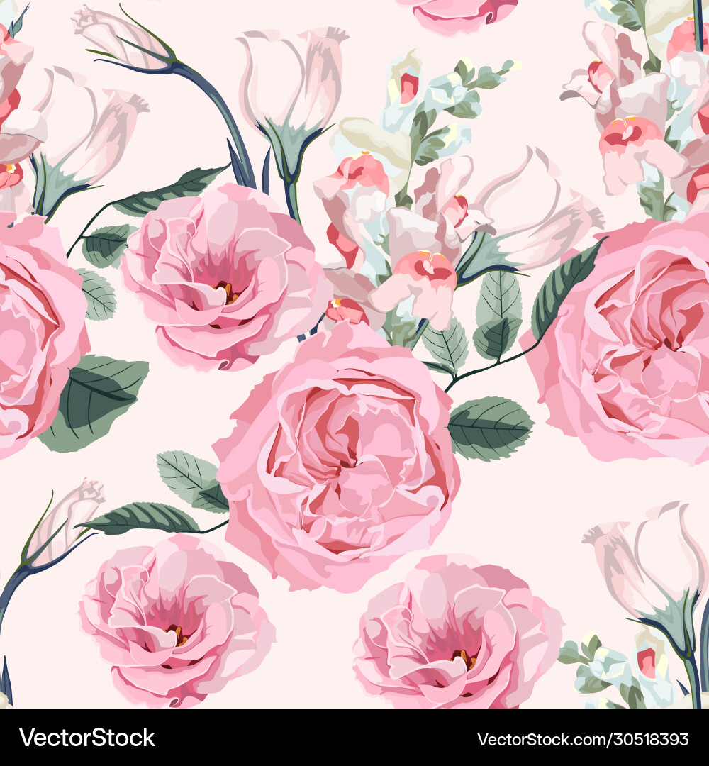 Blumen nahtloses Muster mit rosa Blüten Blumen nahtloses Muster mit rosa Blüten vektorbild