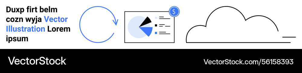 Data analytics flow with infographic elements Vector Image
