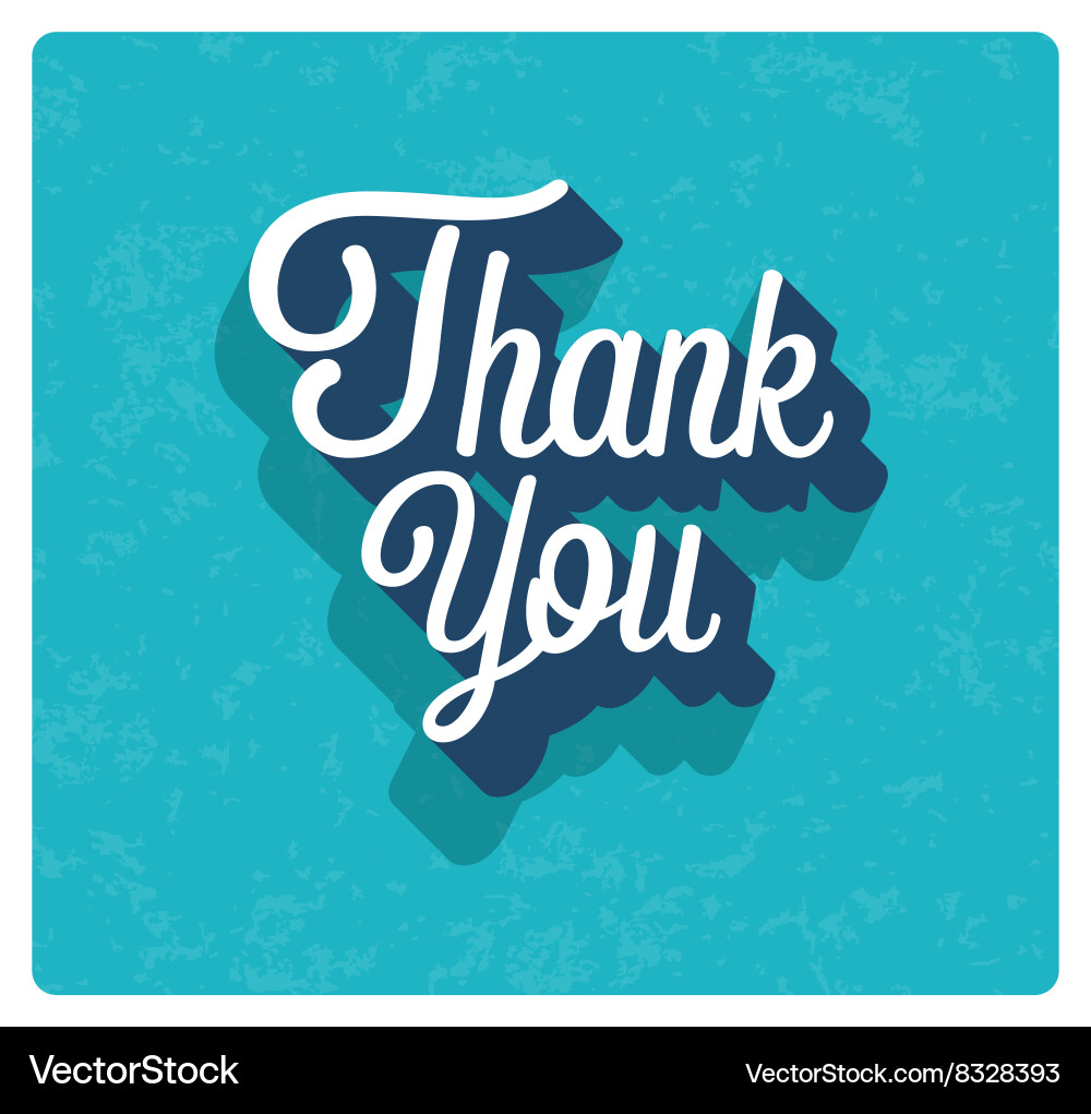 Thank you card Royalty Free Vector Image - VectorStock