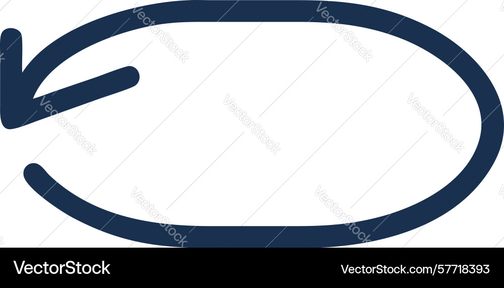 Undo arrow icon back revert action design vector image