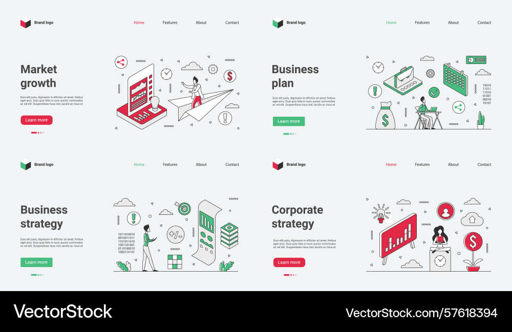 A visually appealing web template vector image