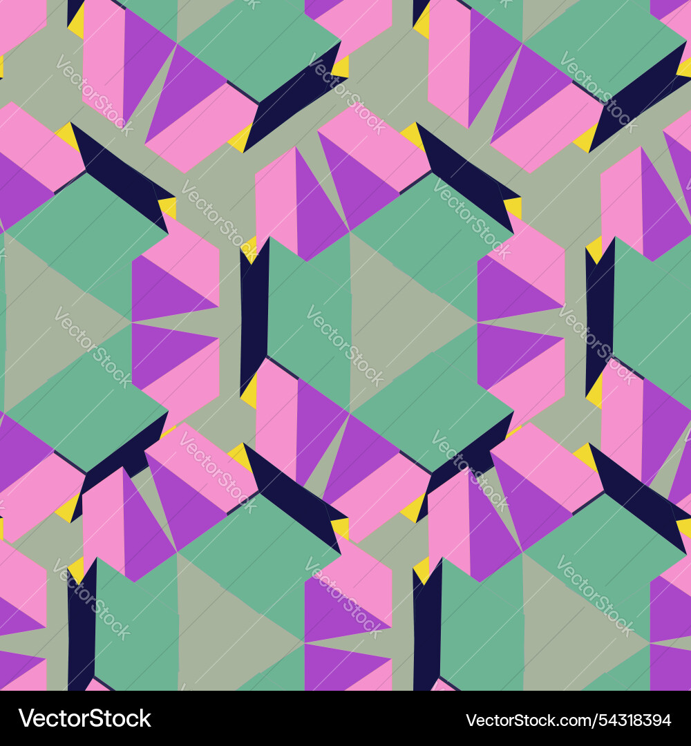 Abstract seamless colorful 3d pattern background Abstract seamless colorful 3d pattern background vector image