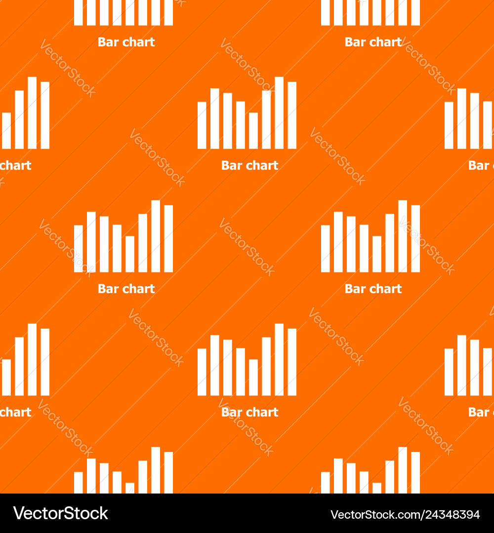 Bar chart pattern orange Vector Image