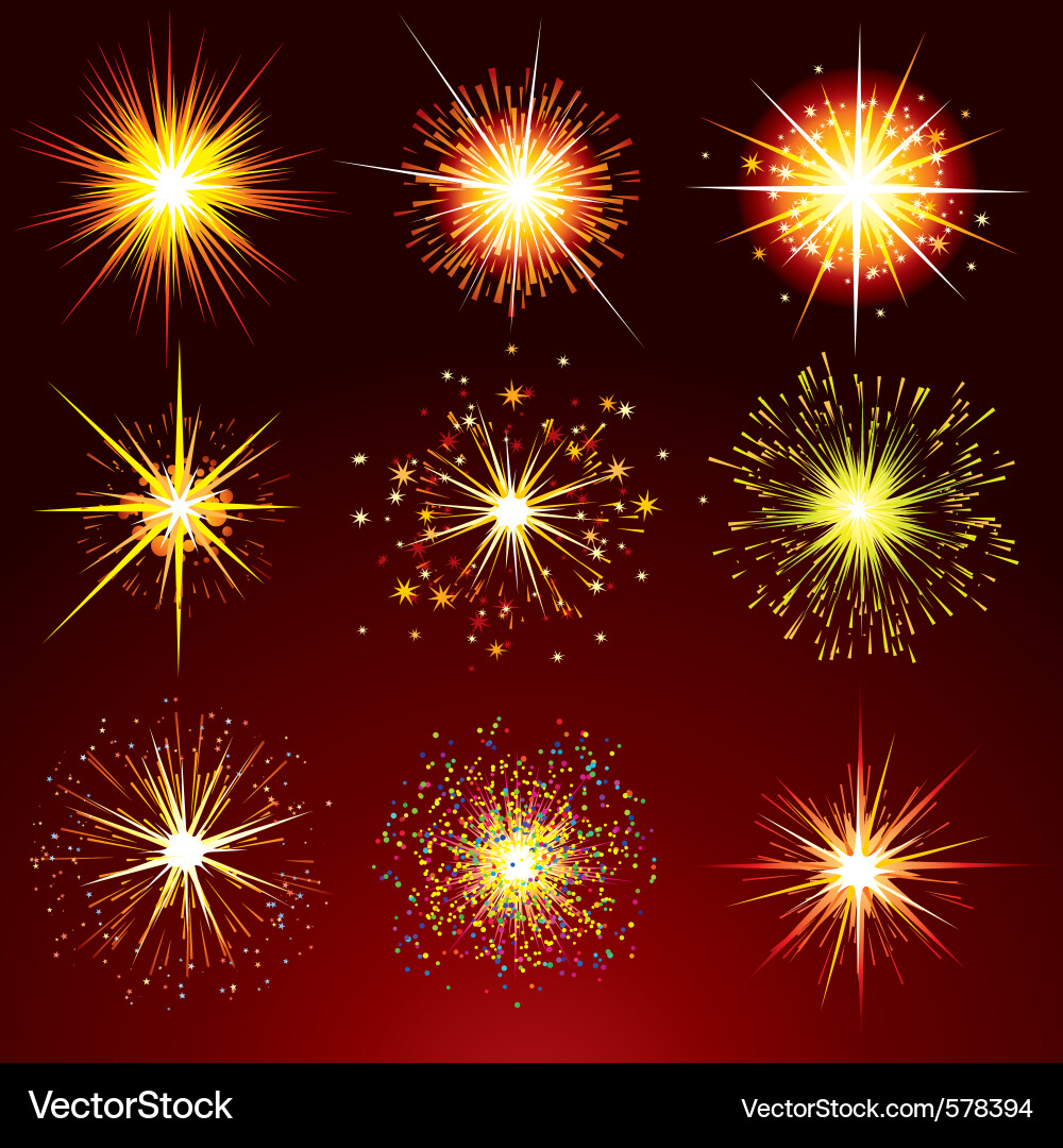 Colorful Fireworks Celebration vector image