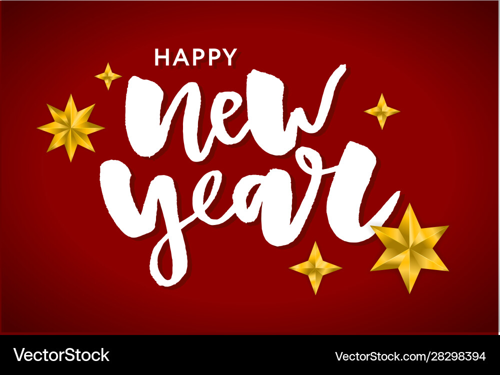 Happy new 2018 year holiday with lettering Happy new 2018 year holiday with lettering vector image