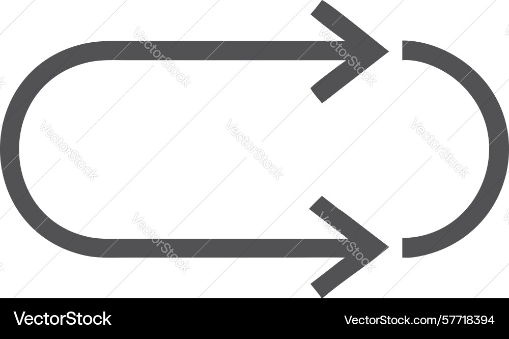 Loop Pfeile Symbol wiederholen Zyklus-Funktion Design vektorbild