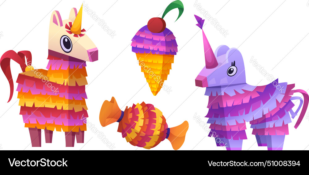 Mexican pinata game icon for birthday party Mexican pinata game icon for birthday party vector image