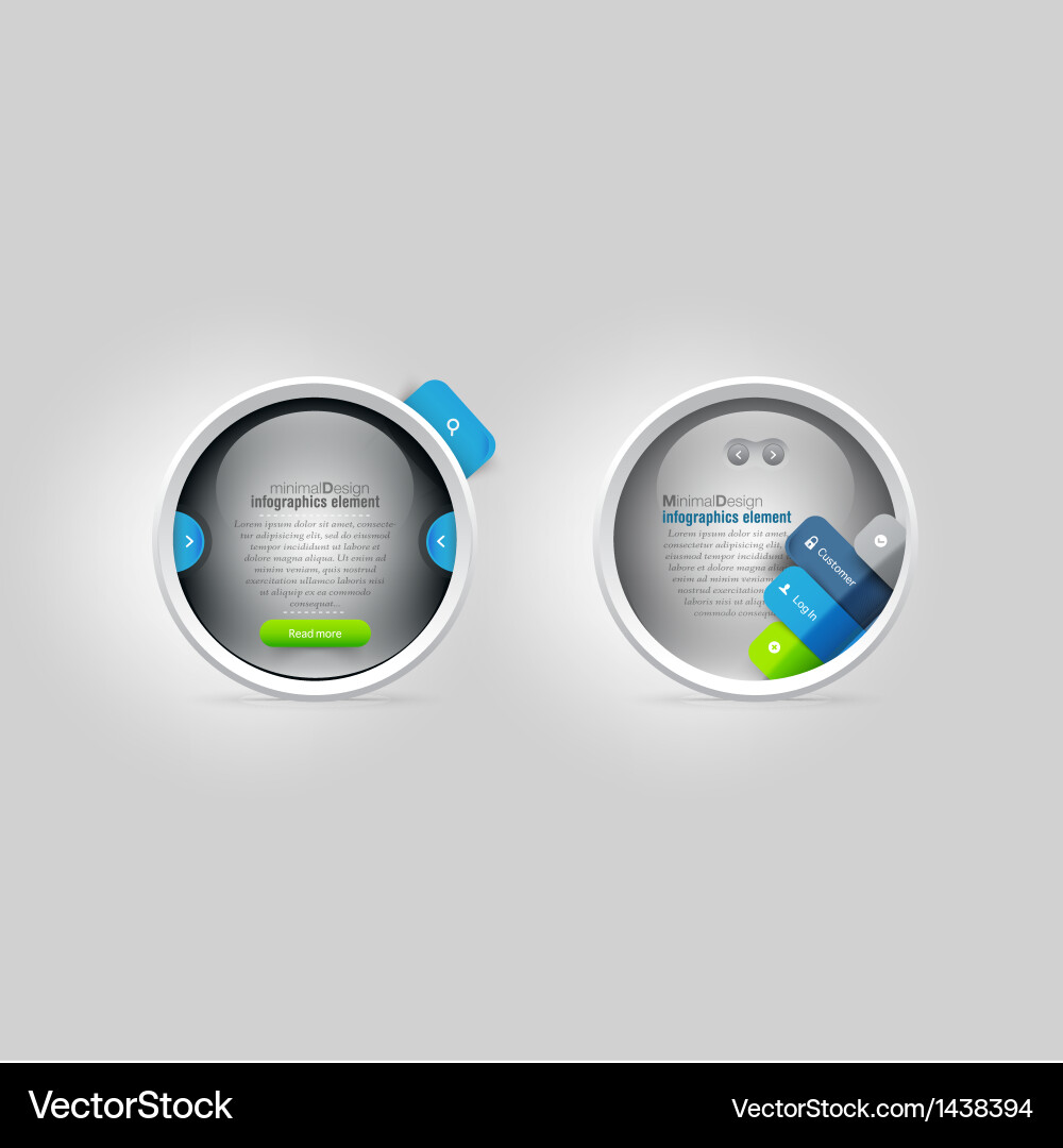 Minimalist Menu & Navigation UI vektorbild