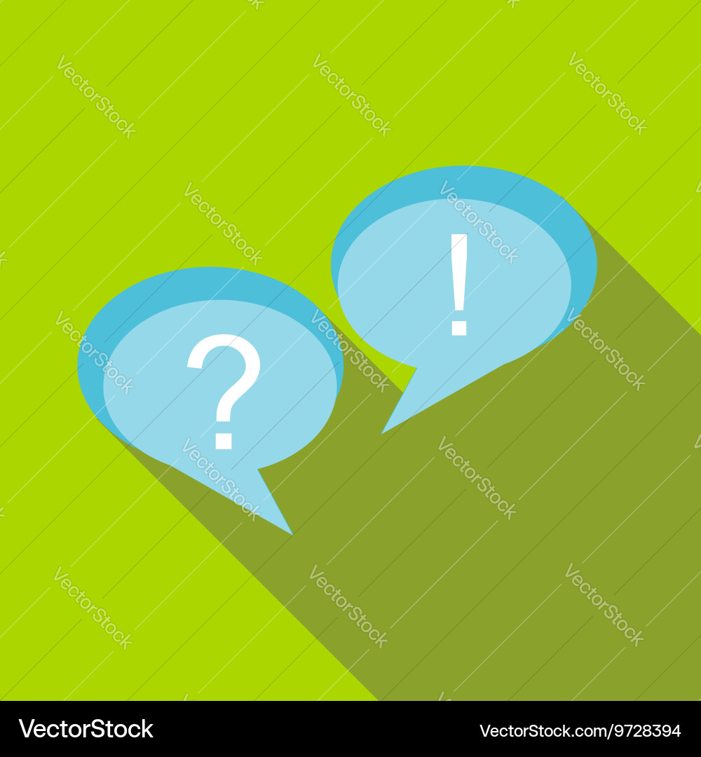 Speech bubbles with question and exclamation marks vector image