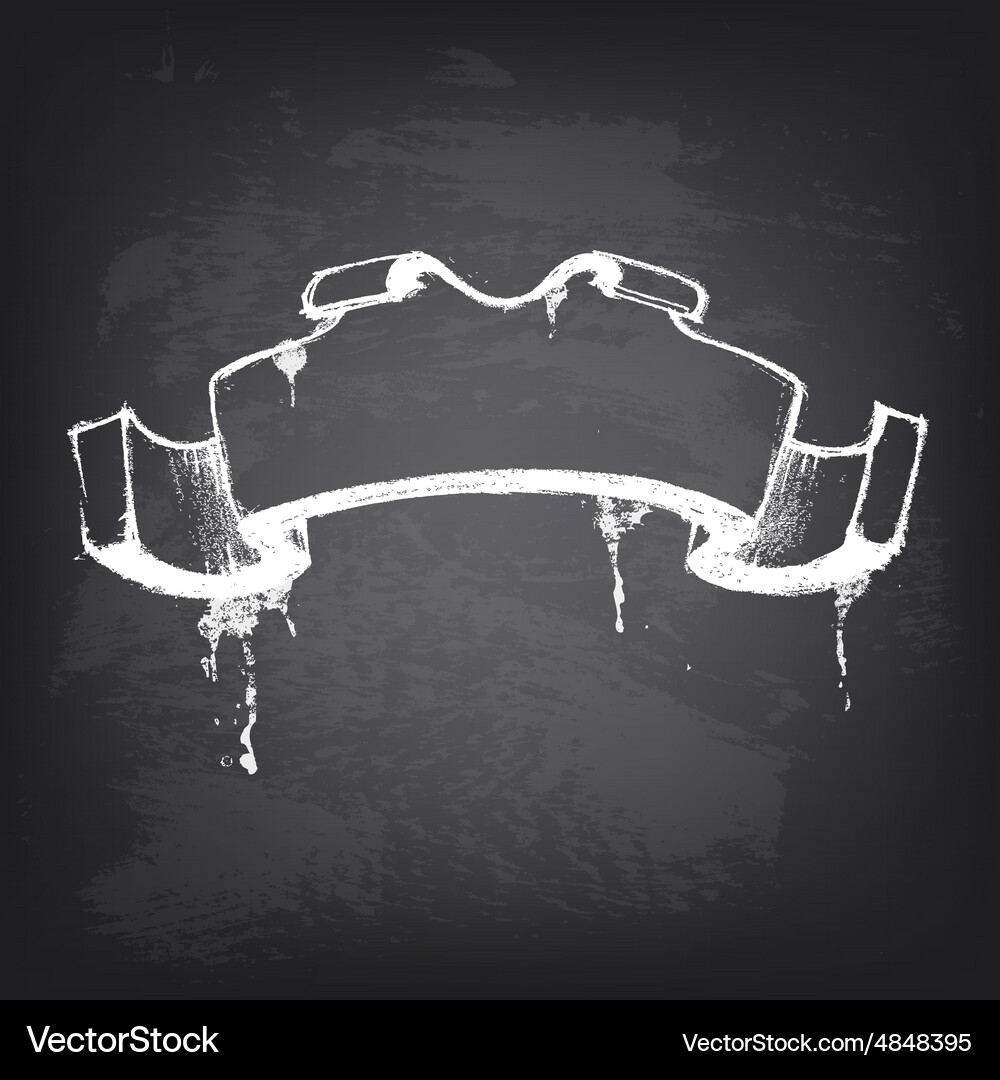 Abstract design element on chalkboard Vector Image