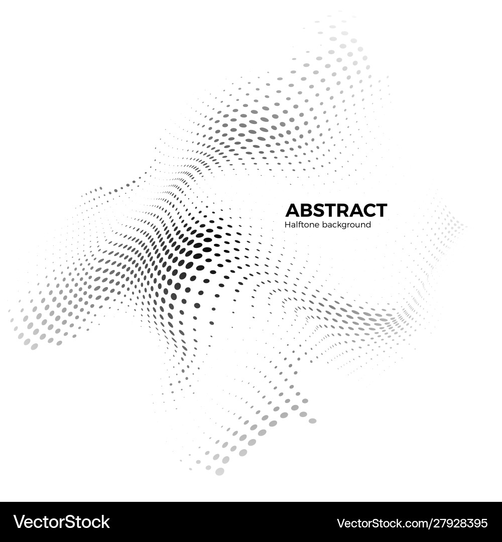 Abstract Halftone Wave Background vector image