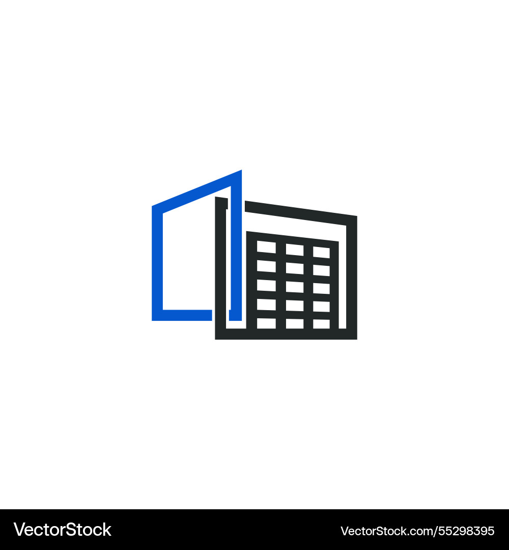 Building with an open door Building with an open door vector image