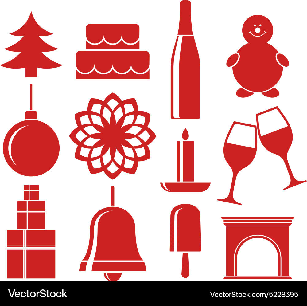 Christmas Icon Collection vector image