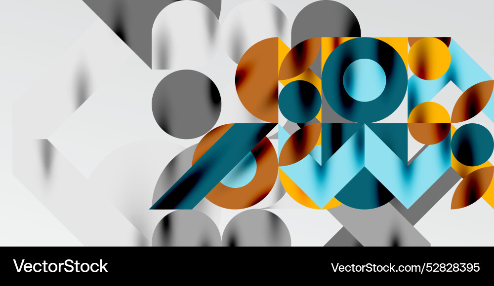 Colorful simple dynamic geometric forms circles Vector Image