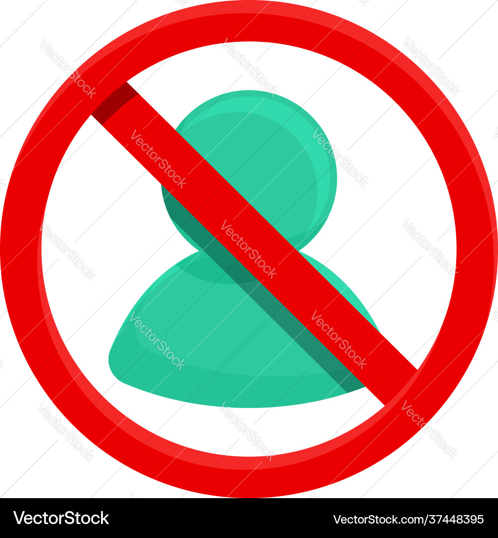 Delete web user icon cartoon style Delete web user icon cartoon style vector image