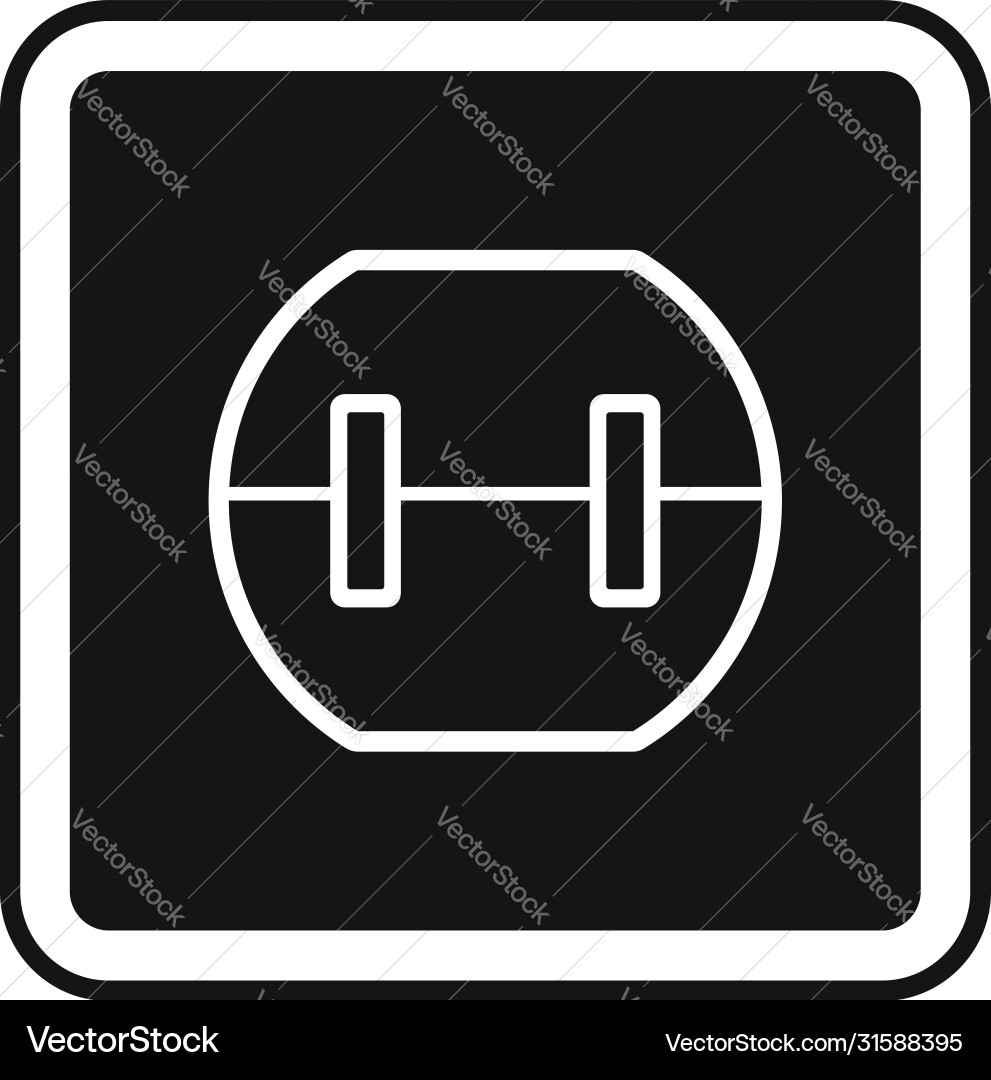 Element power socket icon simple style Vector Image