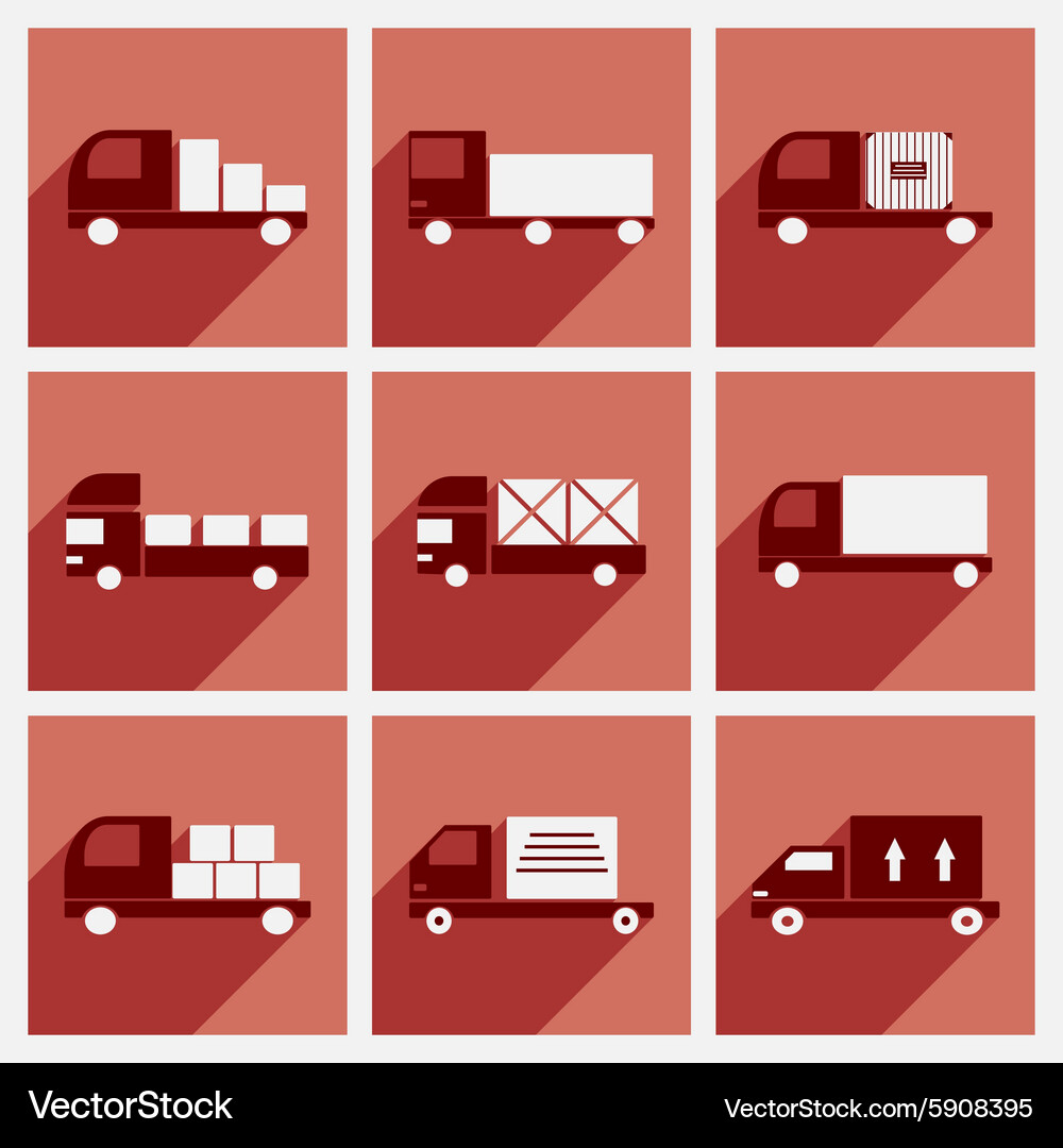 Flat with shadow concept and mobile application Vector Image