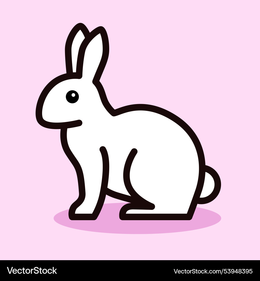 Icon rabbit 001 Royalty Free Vector Image - VectorStock