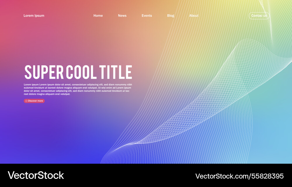 Landing page abstract design template for website Landing page abstract design template for website vector image