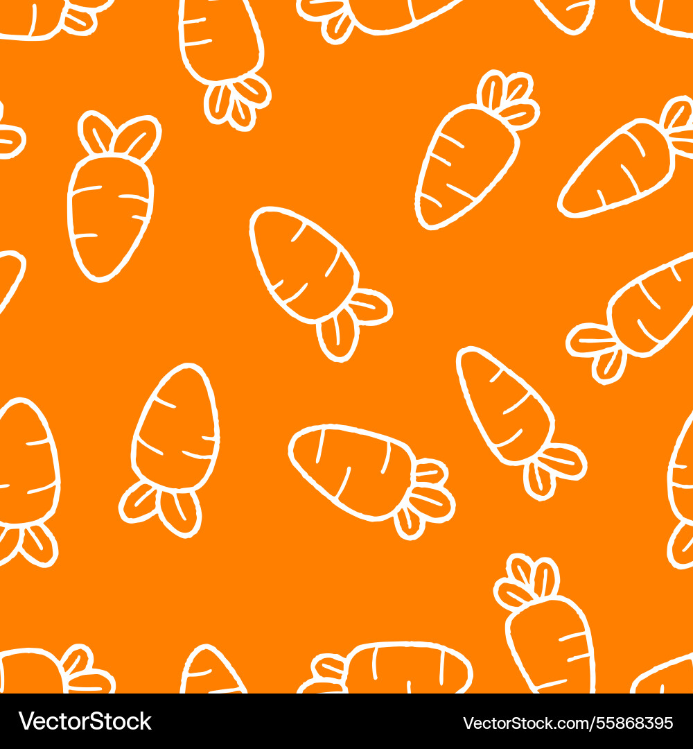 Outline carrot seamless pattern background Outline carrot seamless pattern background vector image