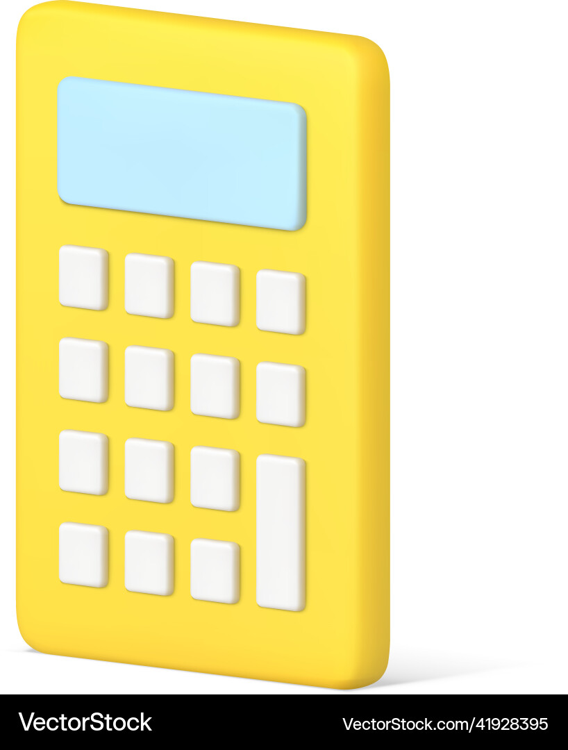 Yellow electronic counting machine device Yellow electronic counting machine device vector image