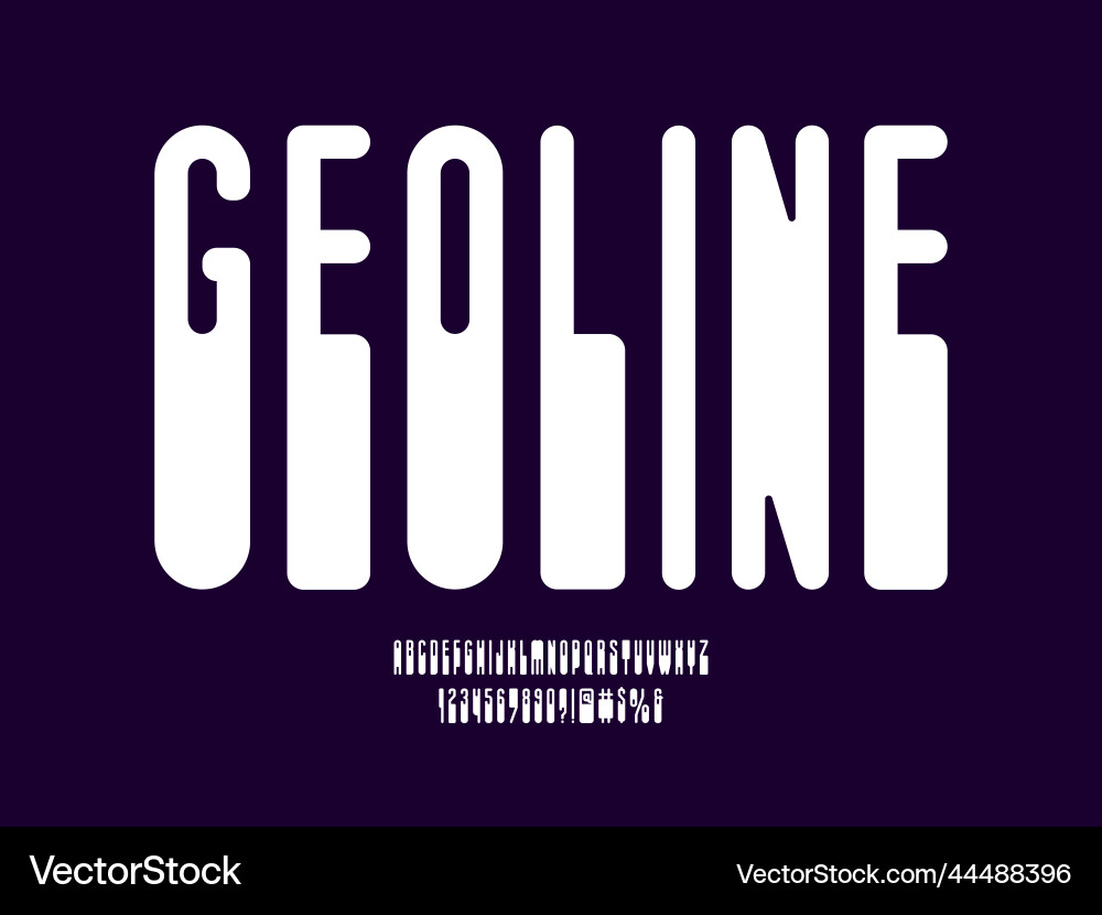 Condensed font Vector Image