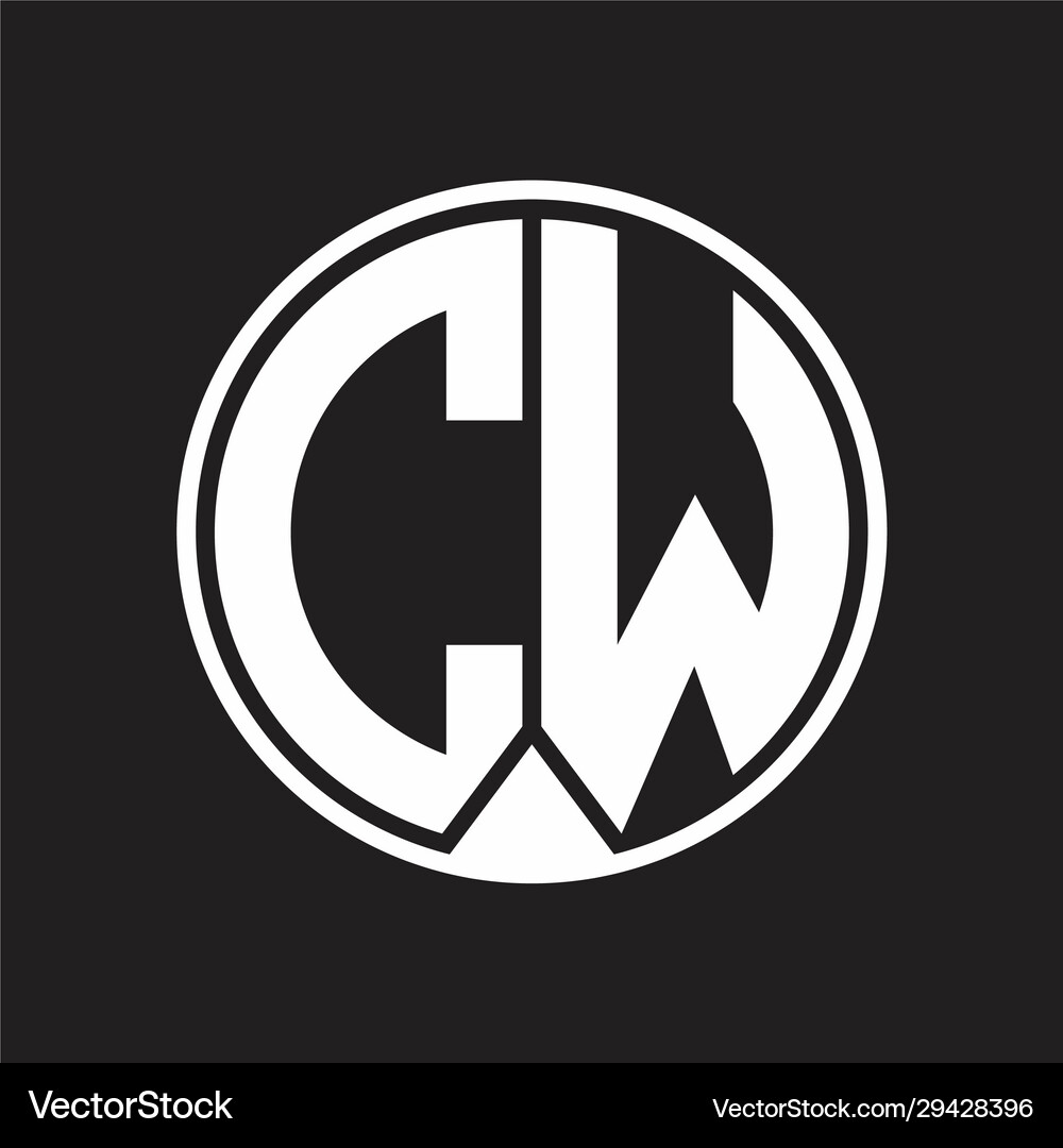 Cw logo monogram circle with piece ribbon style – Royalty-Free Vector |  VectorStock, image size:1000x1080