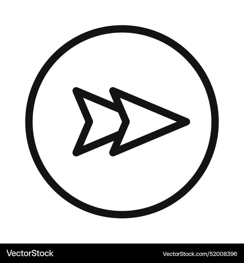 Forward navigation icon ideal for directional apps vector image