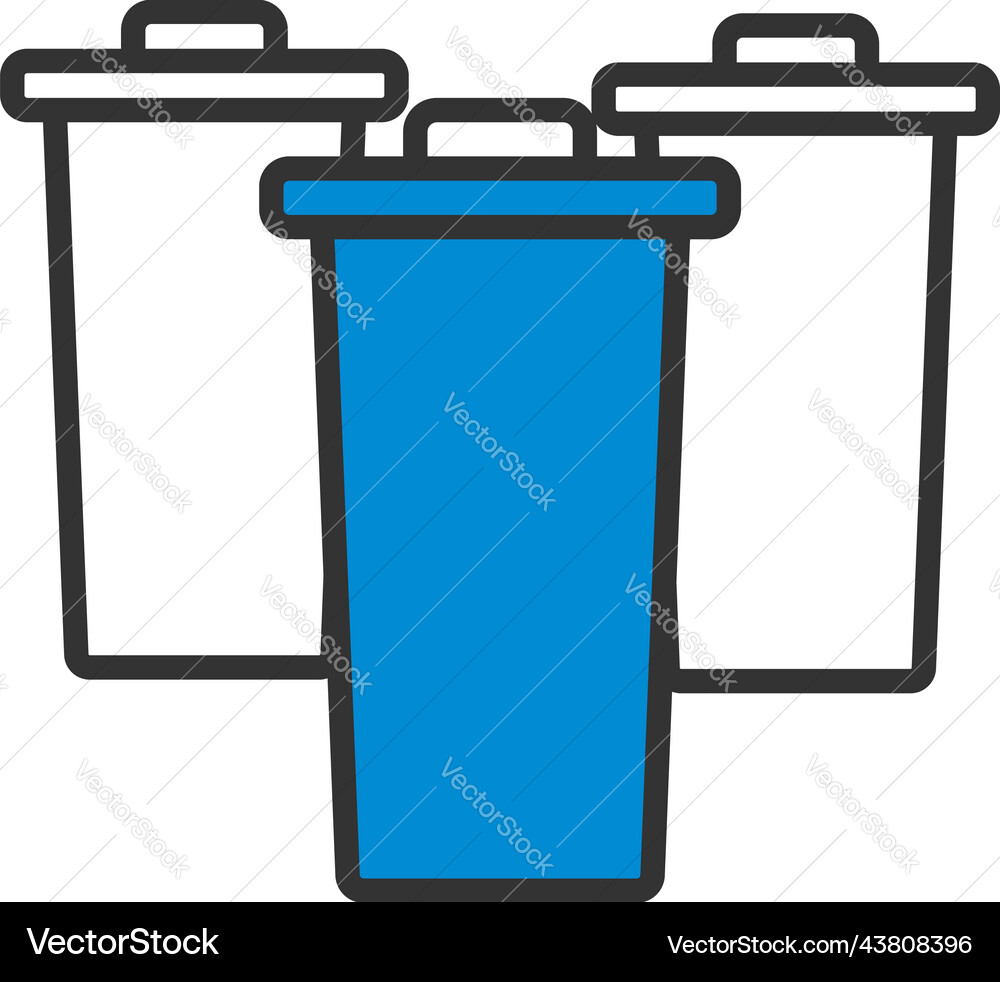 Garbage containers with separated trash icon Garbage containers with separated trash icon vector image