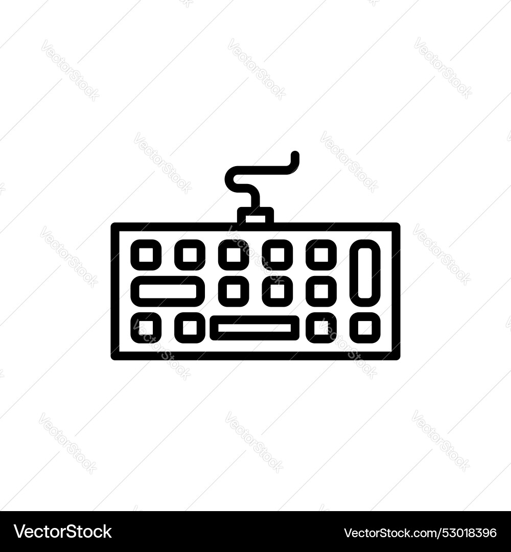 Keyboard icon set computer typing symbol Vector Image