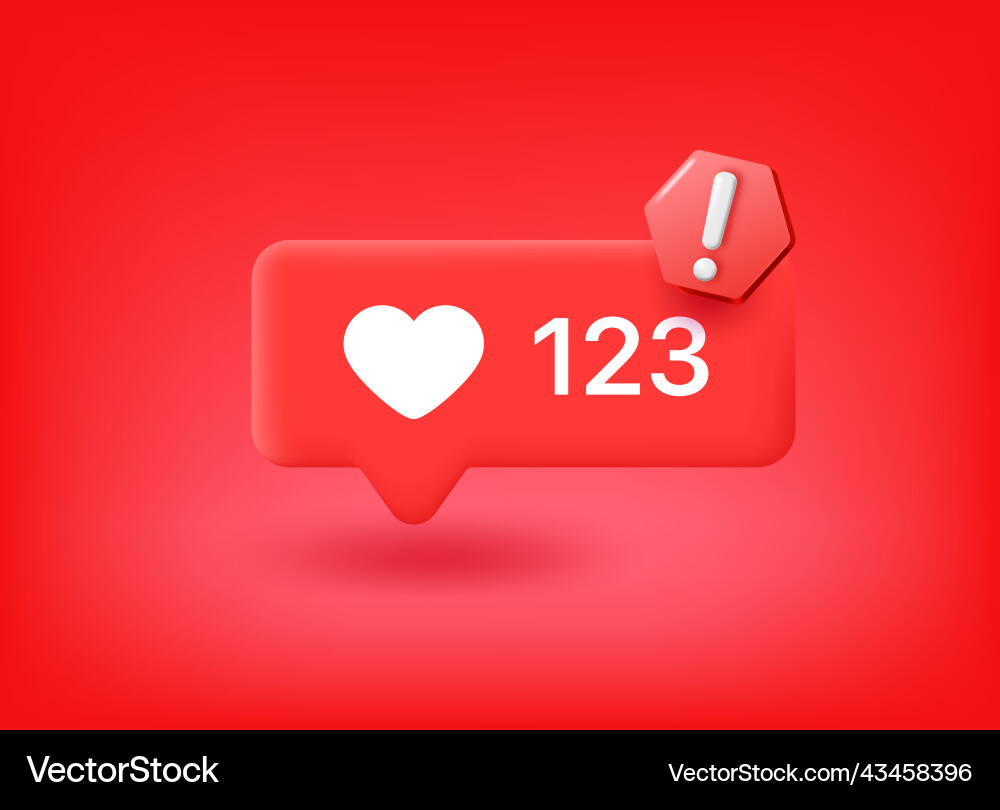 Number of subscribers icon with exclamation point Number of subscribers icon with exclamation point vector image