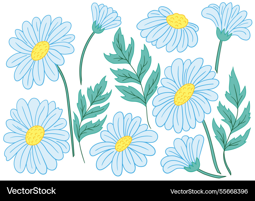 Set of color in hand draw style Set of color in hand draw style vector image
