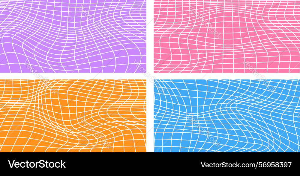 Abstract 3d wireframe background set Abstract 3d wireframe background set vector image