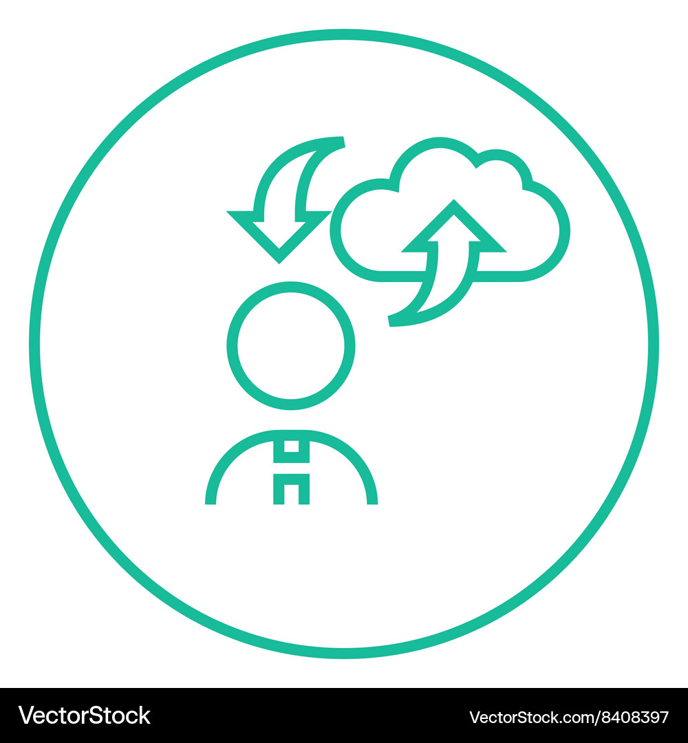 Cloud computing line icon Vector Image