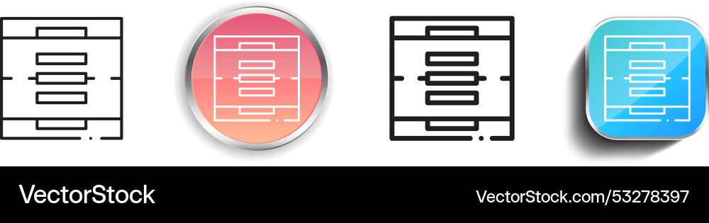 Crosswalk icon thin linear regular and button Crosswalk icon thin linear regular and button vector image
