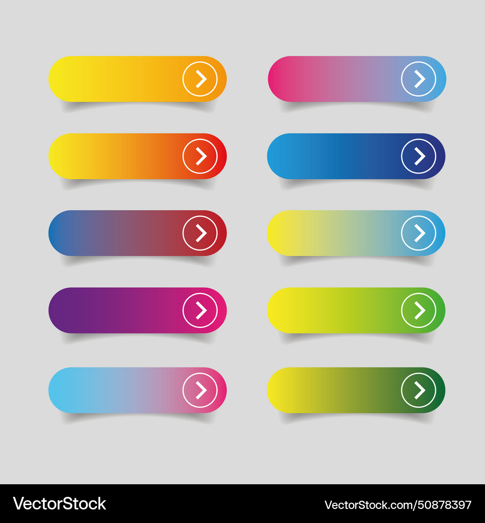 Empty web button set Vector Image