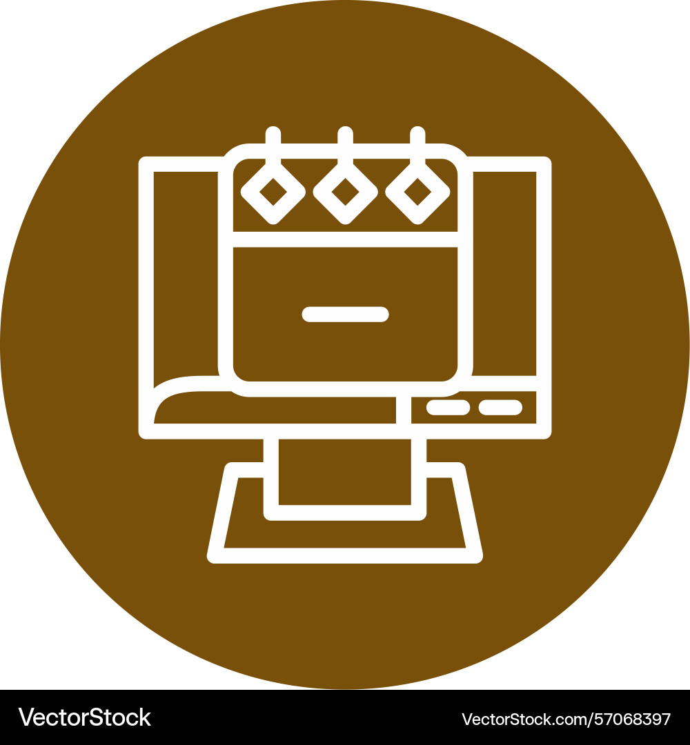 Event tracking line circle style icon design Vector Image