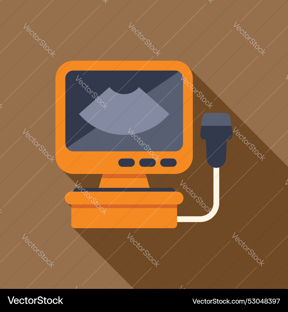 Ultrasound machine displaying sonogram image Ultrasound machine displaying sonogram image vector image