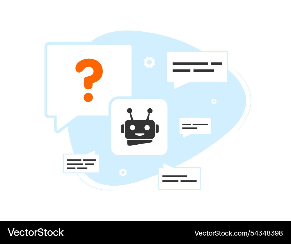 Ai chatbot support with robot icon chat bubbles Vector Image